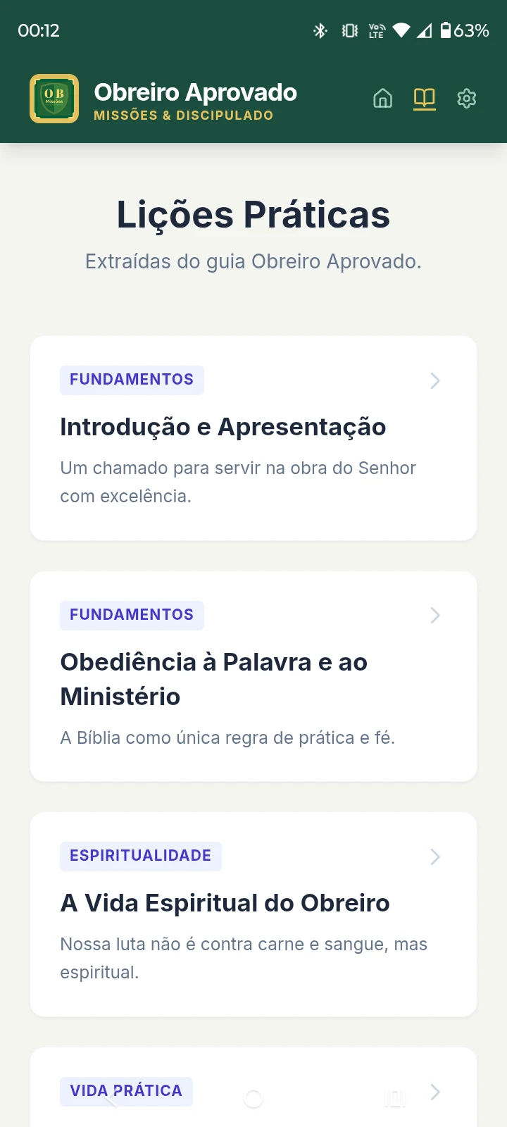 Dicas para Obreiros Aprovados screenshot